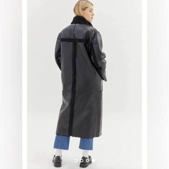 APPARIS Tilly 2  Sherpa Faux Leather Overcoat reversible - Picture 2 of 5